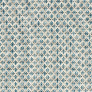 9' X 12' Aqua And Ivory Indoor Outdoor Area Rug