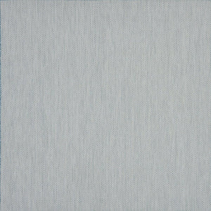 8' Aqua And Ivory Square Indoor Outdoor Area Rug