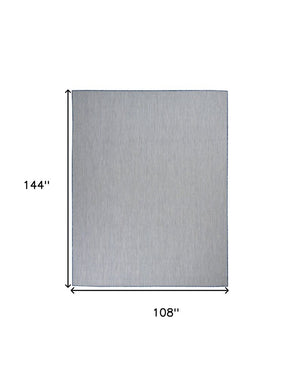 9' X 12' Blue And Ivory Indoor Outdoor Area Rug