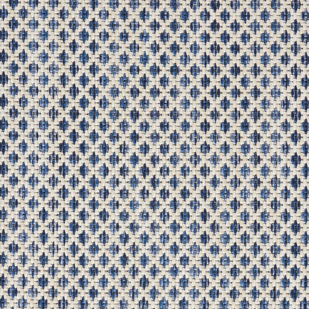 9' X 12' Blue And Ivory Indoor Outdoor Area Rug