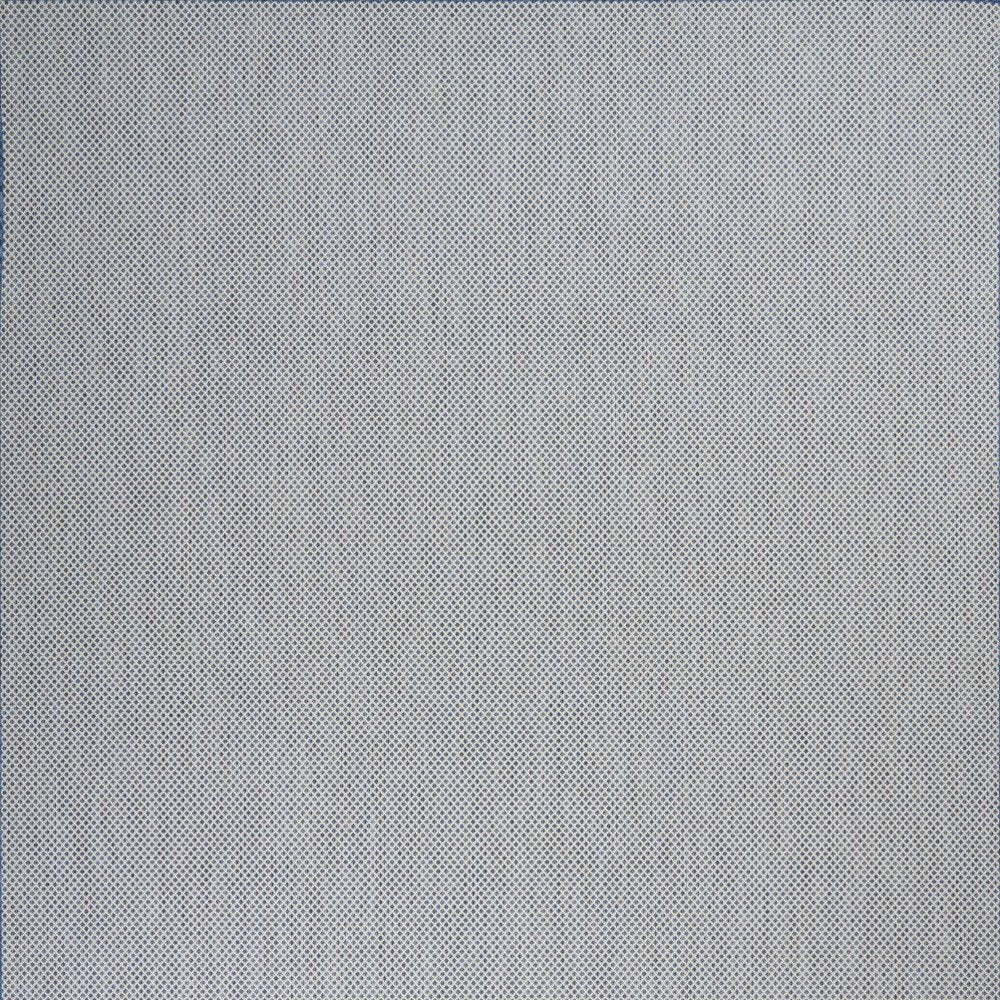 9' X 12' Blue And Ivory Indoor Outdoor Area Rug