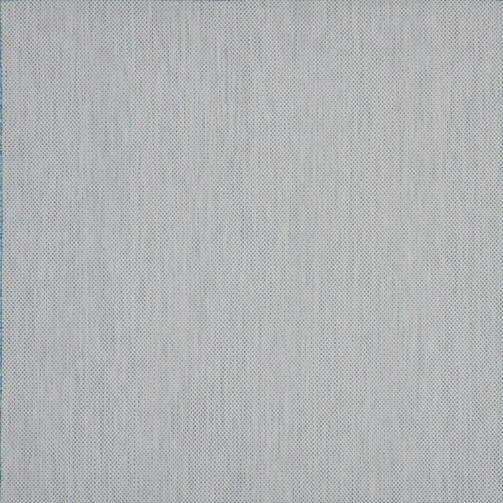 6' Blue Square Geometric Power Loom Area Rug