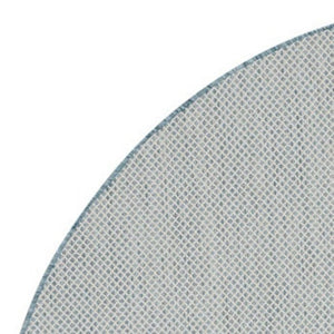 8' Blue Round Geometric Power Loom Area Rug