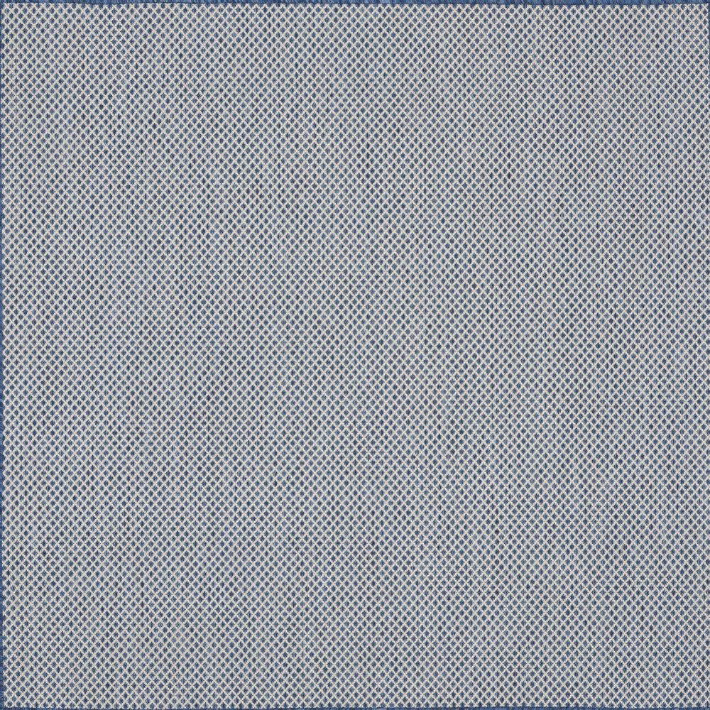 4' Bone Square Geometric Power Loom Area Rug