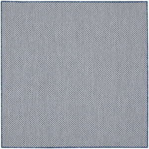 4' Bone Square Geometric Power Loom Area Rug