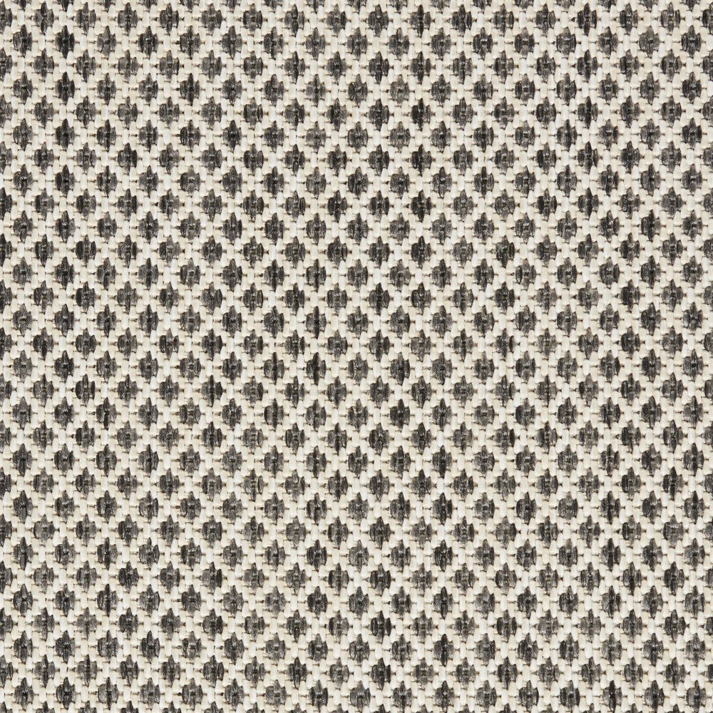 8' Charcoal Square Geometric Power Loom Area Rug