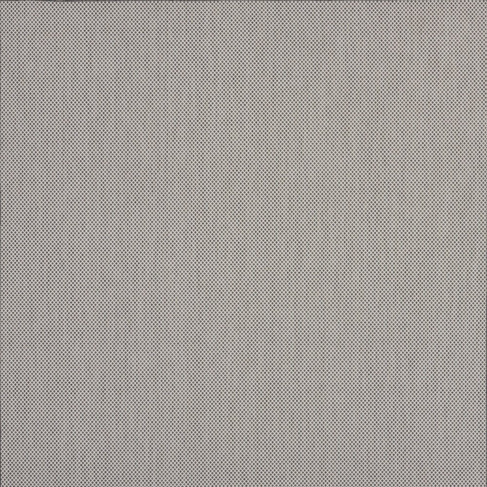 8' Charcoal Square Geometric Power Loom Area Rug