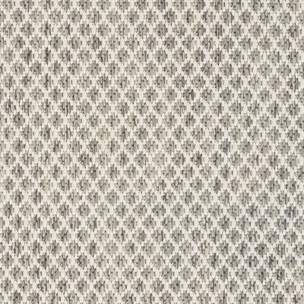 8' Silver Square Geometric Power Loom Area Rug