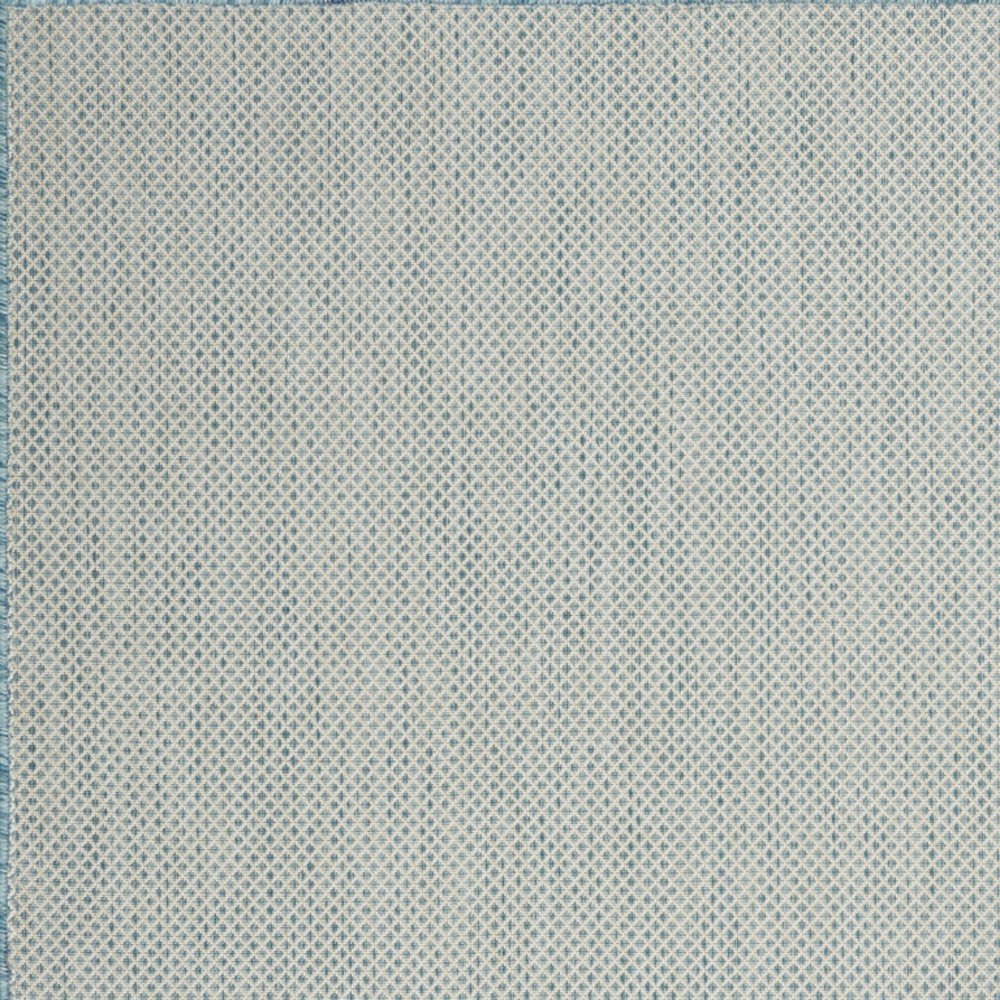 4' X 6' Aqua Geometric Power Loom Area Rug