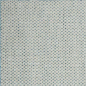 4' X 6' Aqua Geometric Power Loom Area Rug