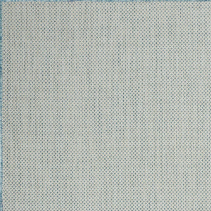 6' X 9' Aqua Geometric Power Loom Area Rug