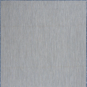 6' X 9' Blue Geometric Power Loom Area Rug