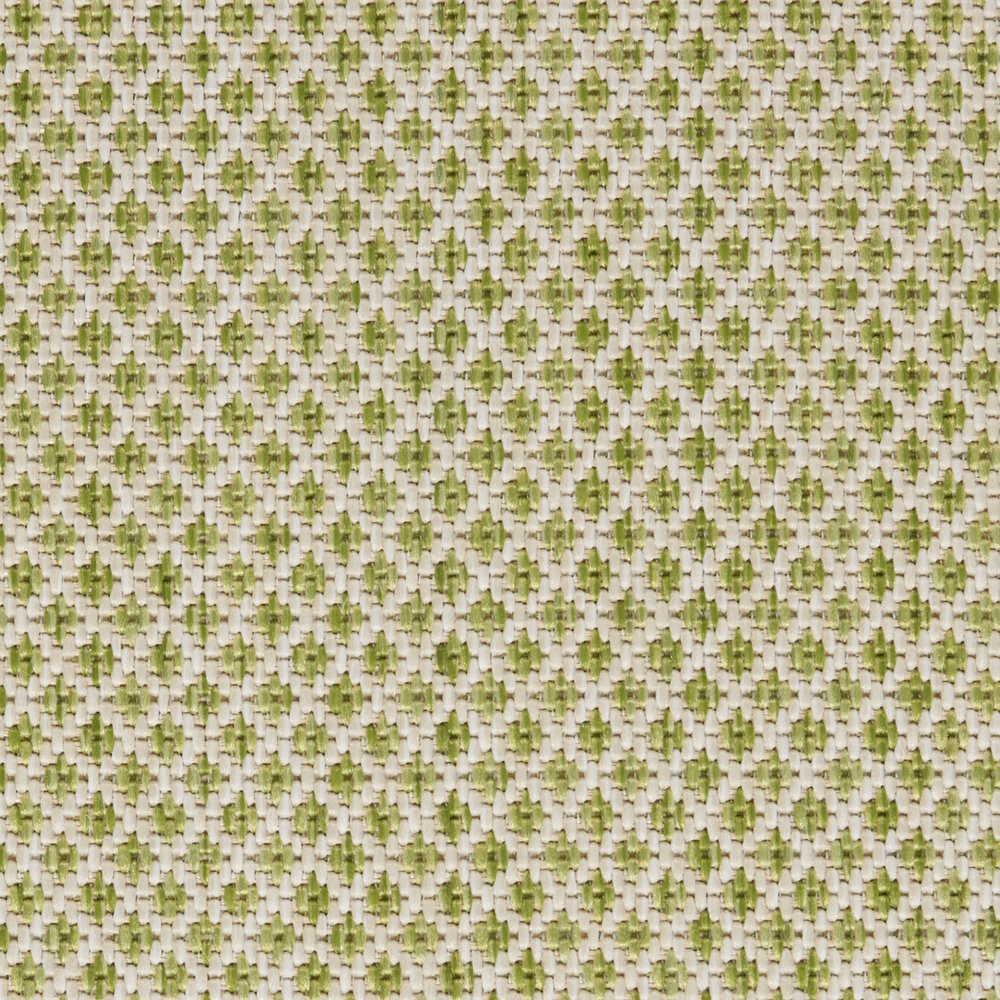 7' X 10' Green And Ivory Indoor Outdoor Area Rug
