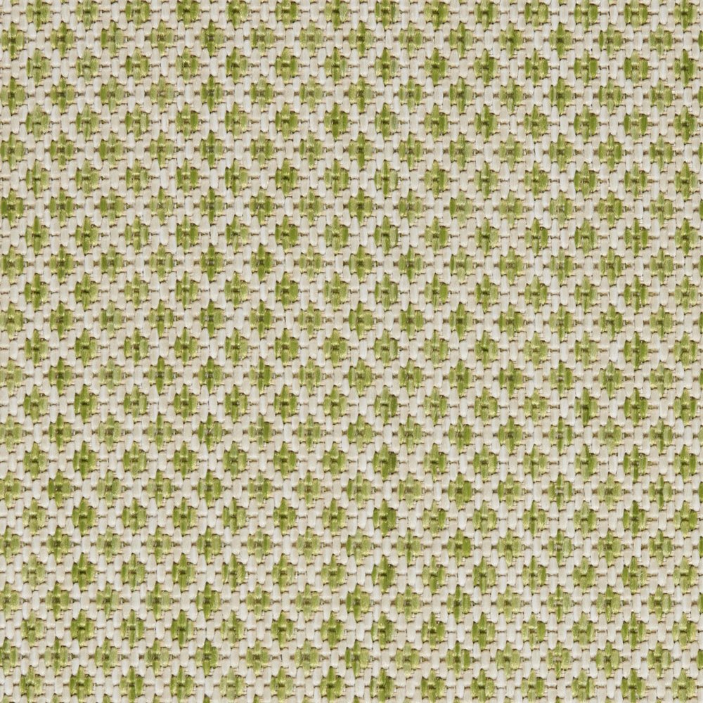 8' X 10' Green And Ivory Indoor Outdoor Area Rug