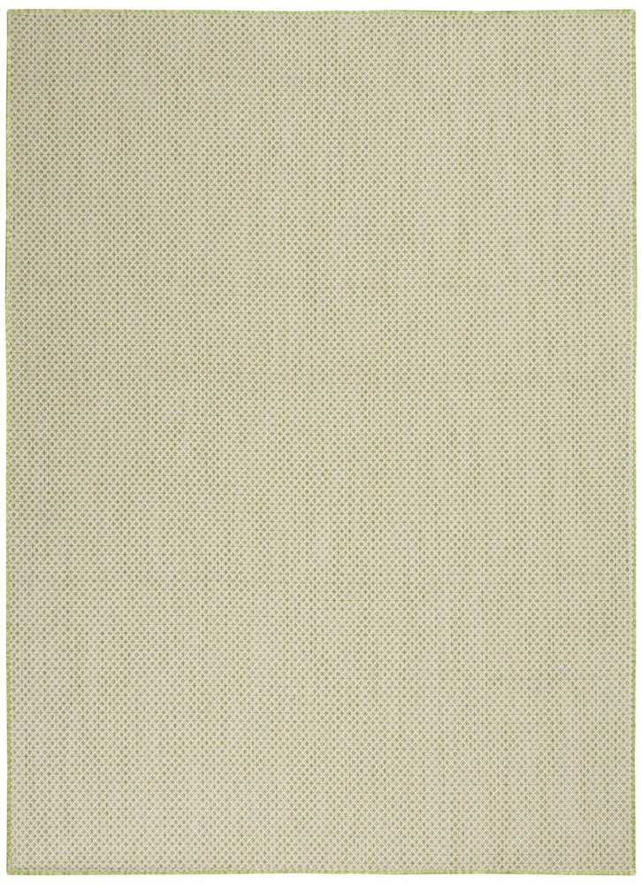 4' X 6' Green Geometric Power Loom Area Rug