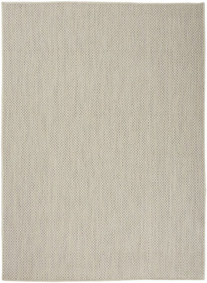 5' X 7' Ivory Geometric Power Loom Area Rug
