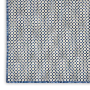8' X 10' Blue And Ivory Indoor Outdoor Area Rug
