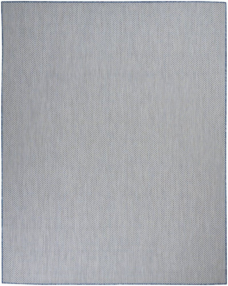 8' X 10' Blue And Ivory Indoor Outdoor Area Rug