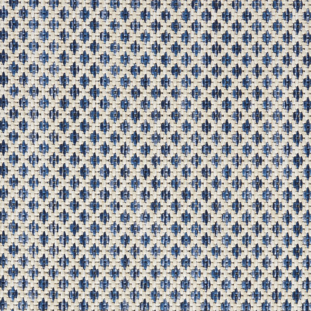 7' X 10' Blue And Ivory Indoor Outdoor Area Rug