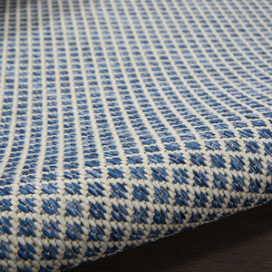 7' X 10' Blue And Ivory Indoor Outdoor Area Rug