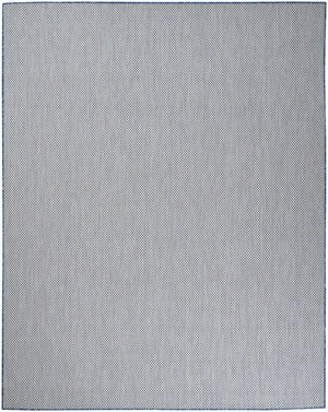 7' X 10' Blue And Ivory Indoor Outdoor Area Rug