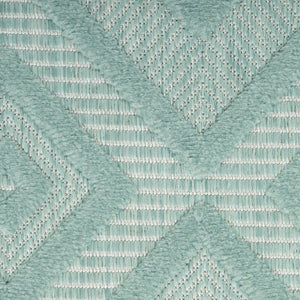 8' X 10' Aqua Indoor Outdoor Area Rug