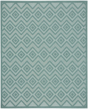 8' X 10' Aqua Indoor Outdoor Area Rug