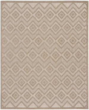 7' X 10' Beige Indoor Outdoor Area Rug