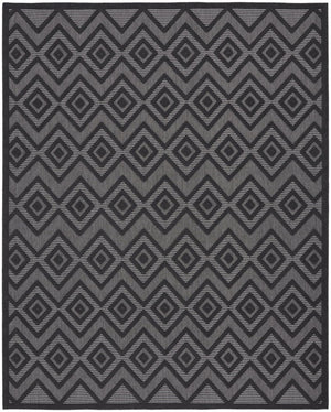 9' X 12' Charcoal And Gray Indoor Outdoor Area Rug