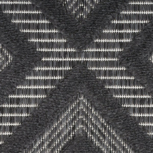 9' X 12' Charcoal And Gray Indoor Outdoor Area Rug