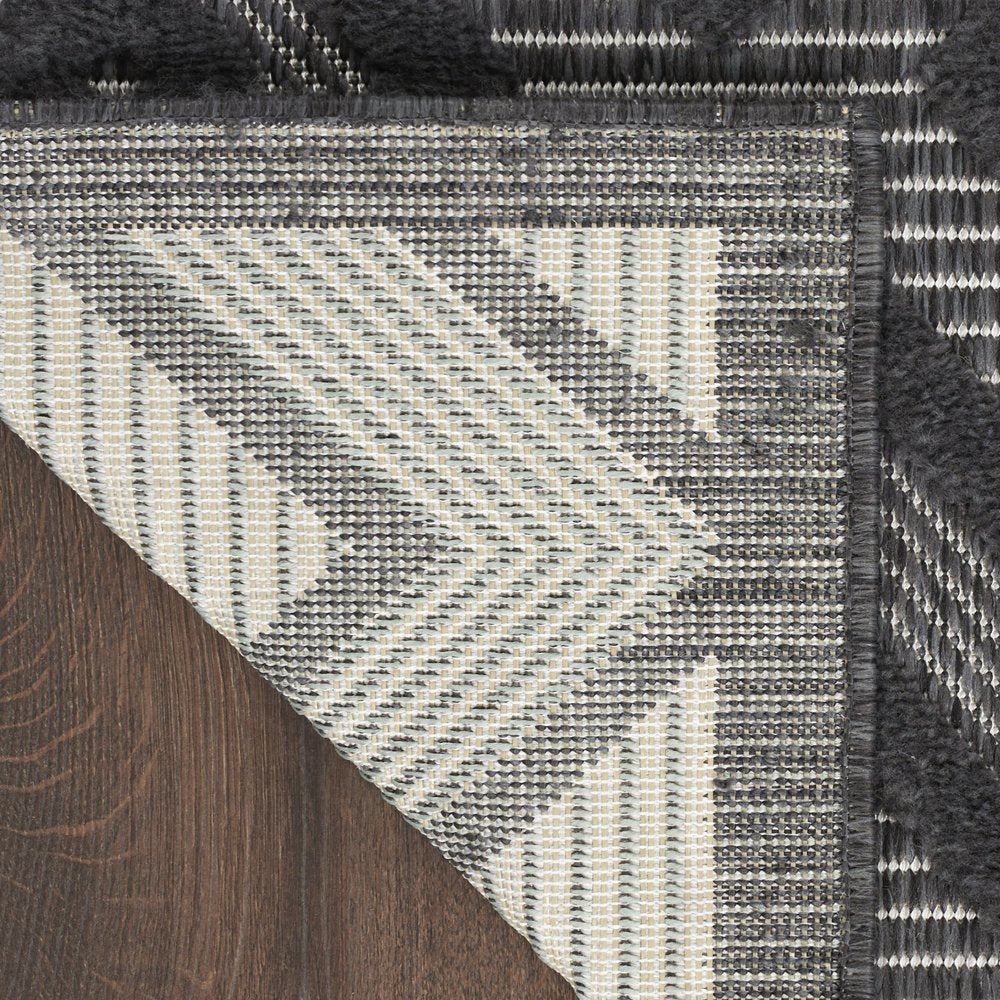 8' X 10' Black Indoor Outdoor Area Rug