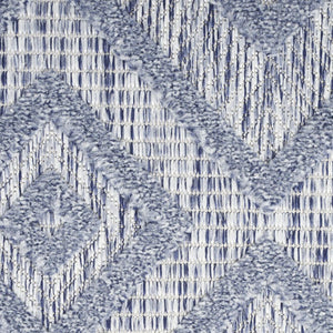 8' X 10' Blue Indoor Outdoor Area Rug