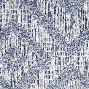 7' X 10' Blue Indoor Outdoor Area Rug