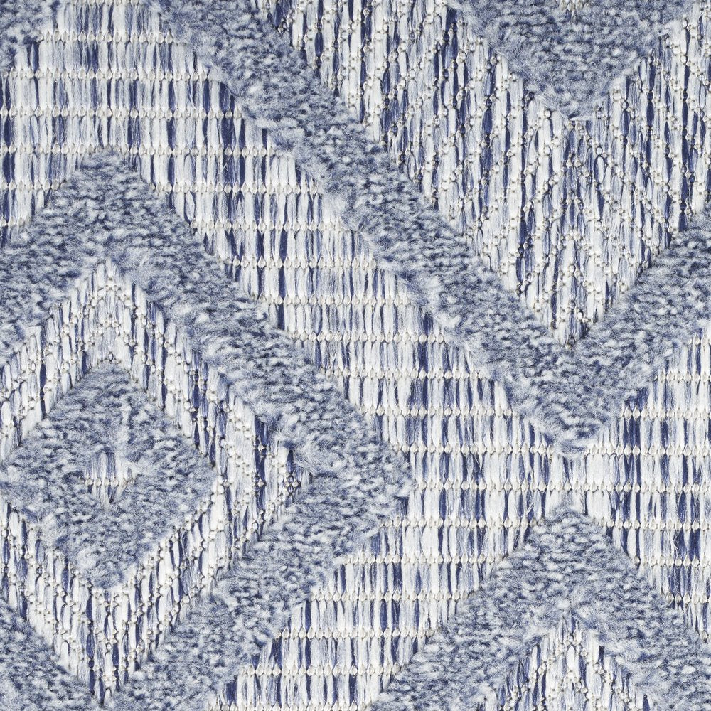 7' X 10' Blue Indoor Outdoor Area Rug
