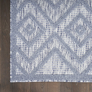 7' X 10' Blue Indoor Outdoor Area Rug