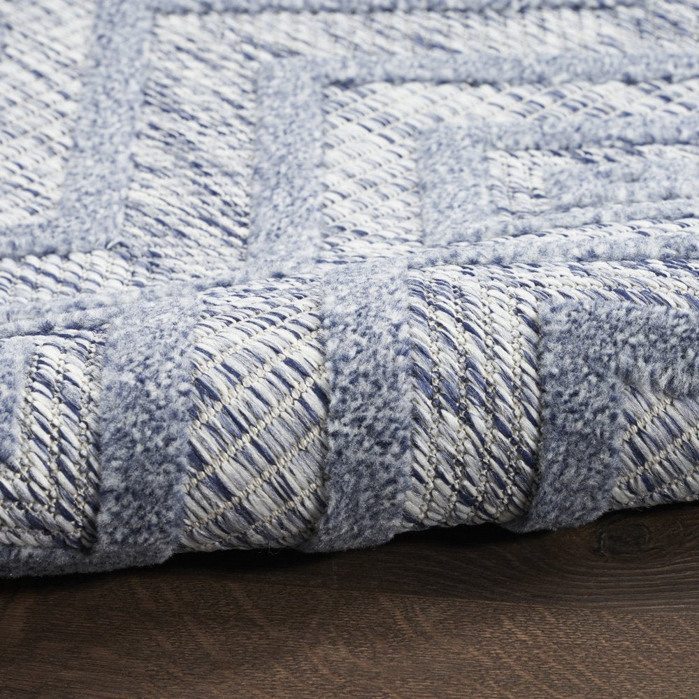 7' X 10' Blue Indoor Outdoor Area Rug