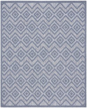 7' X 10' Blue Indoor Outdoor Area Rug