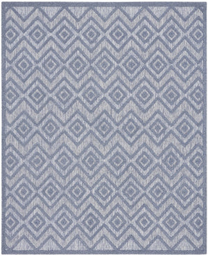 9' X 12' Denim Blue Indoor Outdoor Area Rug