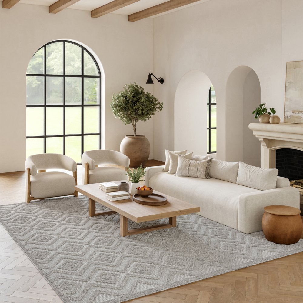 7' X 10' Gray Indoor Outdoor Area Rug