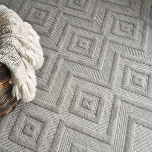8' X 10' Gray Indoor Outdoor Area Rug