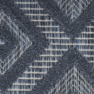 7' X 10' Navy Blue Indoor Outdoor Area Rug
