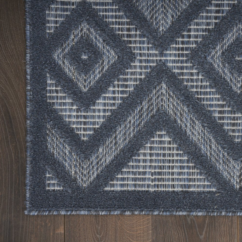 7' X 10' Navy Blue Indoor Outdoor Area Rug