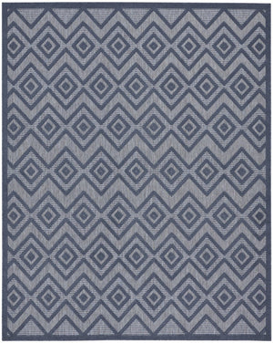 9' X 12' Navy Blue Indoor Outdoor Area Rug