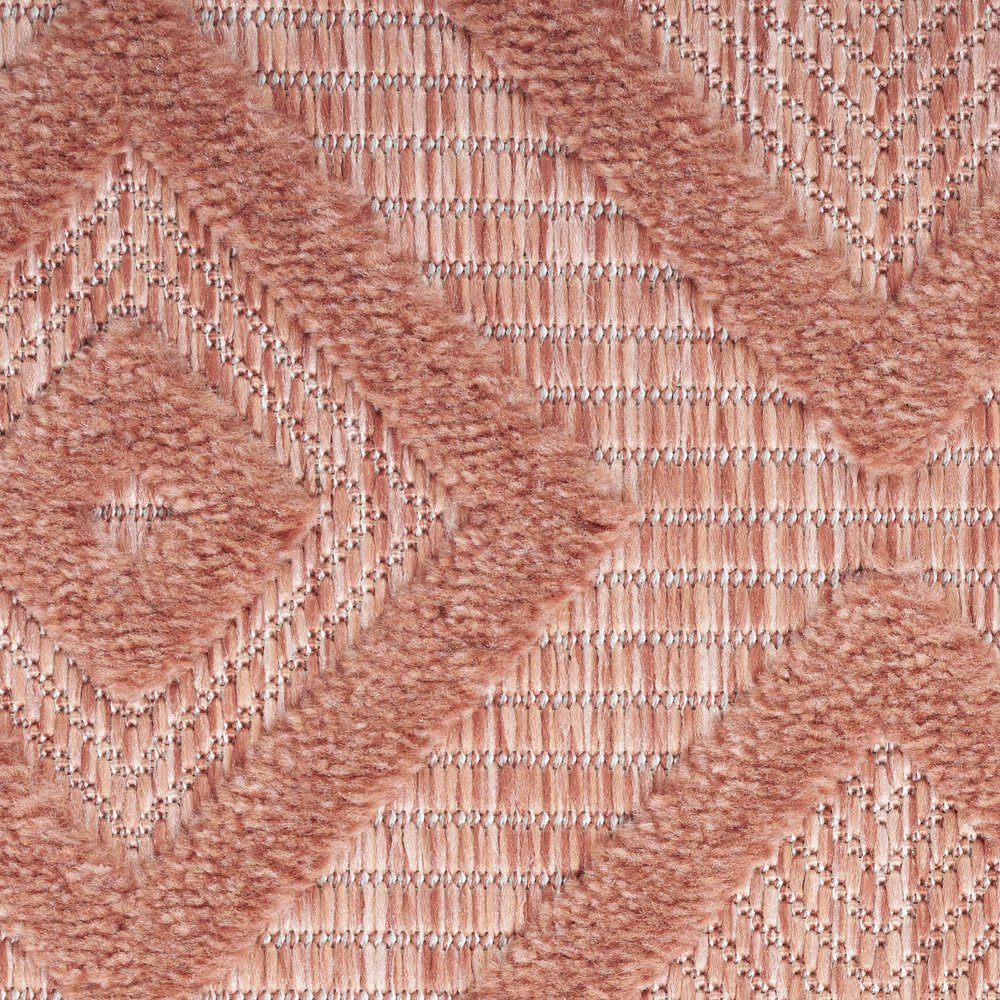 7' X 10' Orange Indoor Outdoor Area Rug