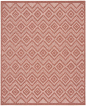 7' X 10' Orange Indoor Outdoor Area Rug