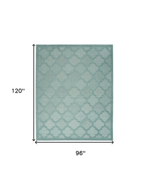8' X 10' Aqua Indoor Outdoor Area Rug