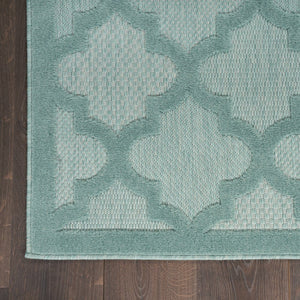 8' X 10' Aqua Indoor Outdoor Area Rug