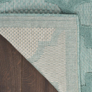 8' X 10' Aqua Indoor Outdoor Area Rug