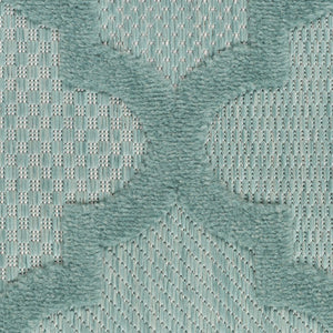 7' X 10' Aqua Indoor Outdoor Area Rug