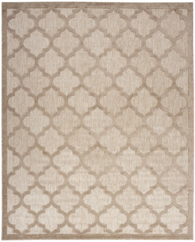 9' X 12' Beige Indoor Outdoor Area Rug